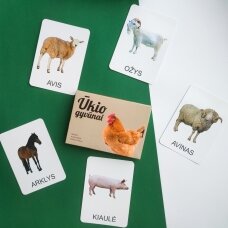 Lavinamųjų kortelių rinkinys „Ūkio gyvūnai“