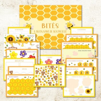 Lavinamoji užduočių ir žaidimų knyga vaikams "Bitės" (PDF)