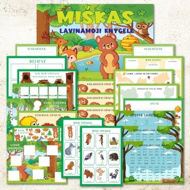 Lavinamoji užduočių ir žaidimų knyga vaikams "Miškas" (PDF) 2