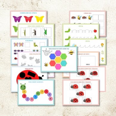Lavinamoji užduočių ir žaidimų knyga vaikams "Vabzdžiai" (PDF) 2