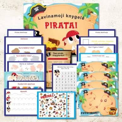 Lavinamoji užduočių ir žaidimų knyga vaikams "Piratai" (PDF) 2