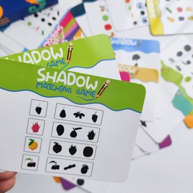 Lavinamosios daugkartinio naudojimo kortelės "Rask tinkamą šešėlį" + žymeklių rinkinys dovanų (anglų kalba) 1