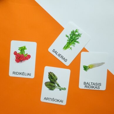 Lavinamųjų kortelių rinkinys „Daržovės“ 8