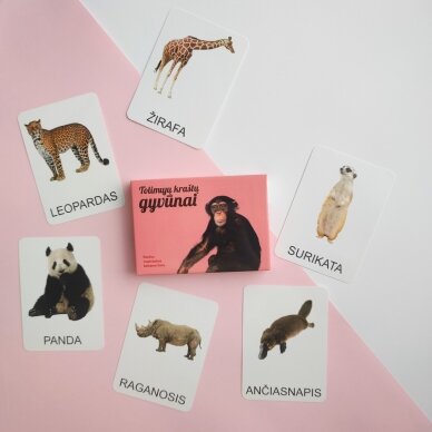 Lavinamųjų kortelių rinkinys „Tolimųjų kraštų gyvūnai“
